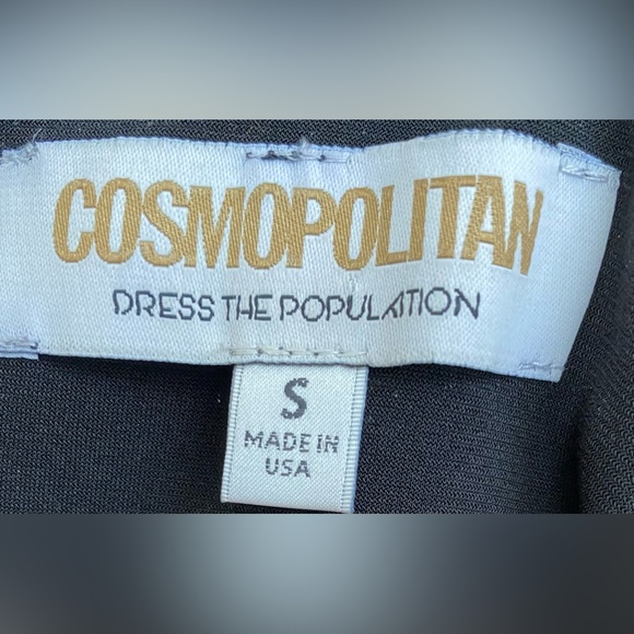 Dress the Population I Cosmopolitan Trista Chevron Metallic Mini Skater Dress - Picture 4 of 9